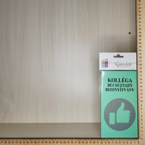 Kolléga búcsúztató bizonyítvány